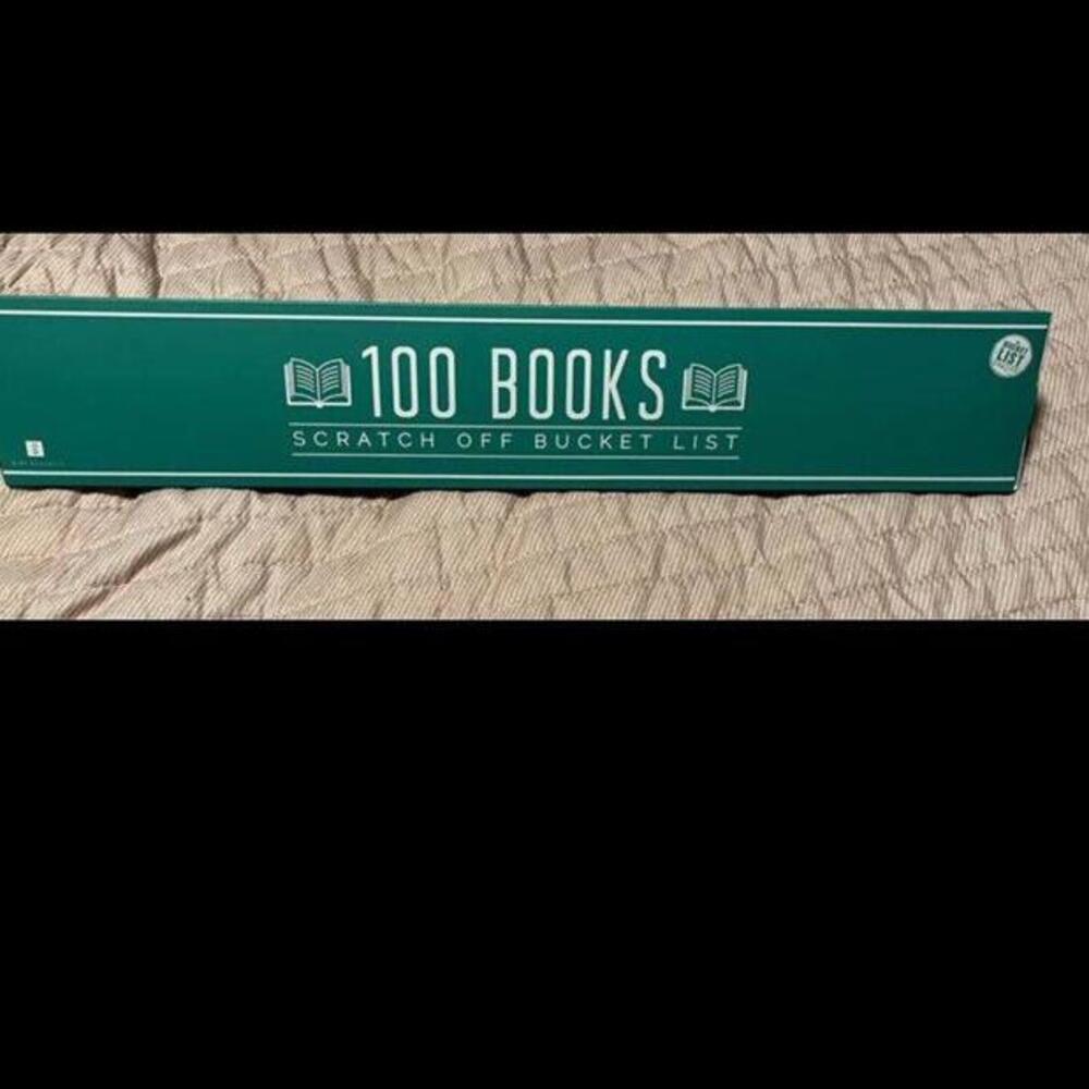 TWO - 100 Books Scratch Off Bucket List Poster - New - Gift Republic